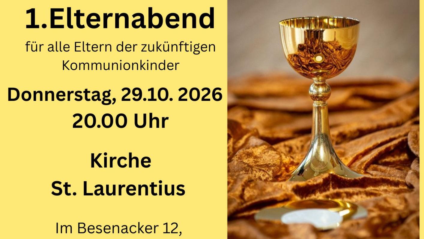 29.10.2026 Elternabend Erstkommunion 2027